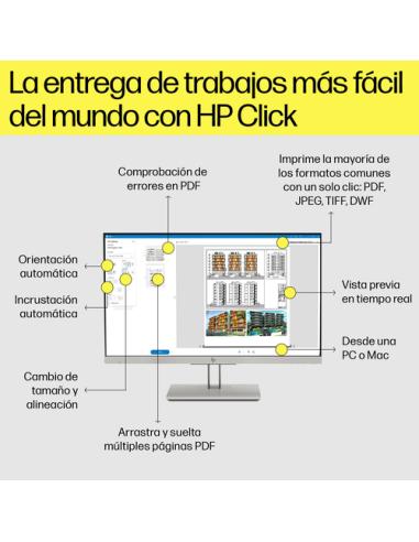 HP Designjet Impresora T1600 PostScript de 36 pulgadas