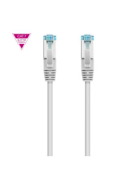 Nanocable Cable de Red Cat.7 600MHZ LSZH SFTP PIMF AWG26, Blanco, 50 cm
