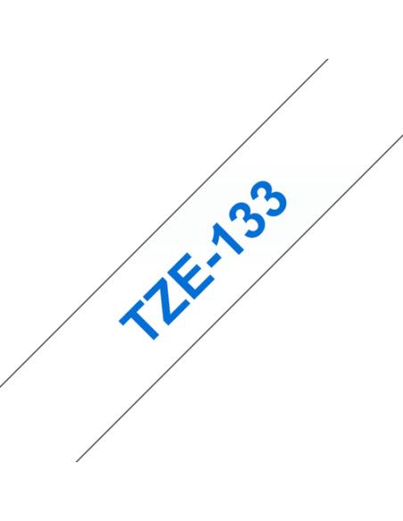 Brother TZE-133 cinta para impresora de etiquetas Azul sobre transparente