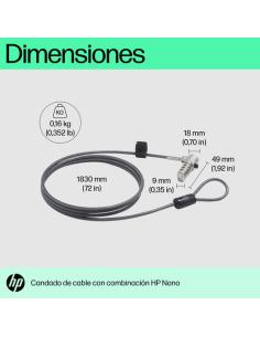 HP Bloqueo de cable con combinación Nano