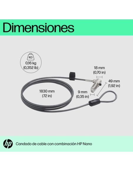 HP Bloqueo de cable con combinación Nano