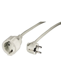 Hama | Cable con enchufe de 5m, seguro, resistente, color blanco.
