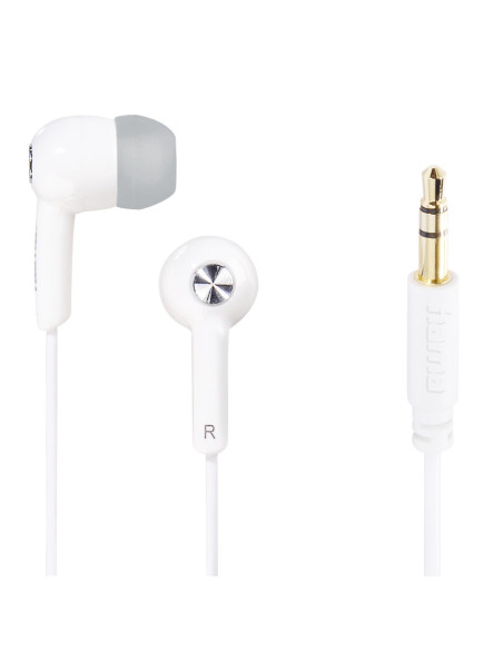 Hama Gloss Auriculares Alámbrico Dentro de oído Música Gris, Blanco