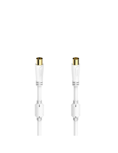 Hama 00205246 cable coaxial 1,5 m Blanco