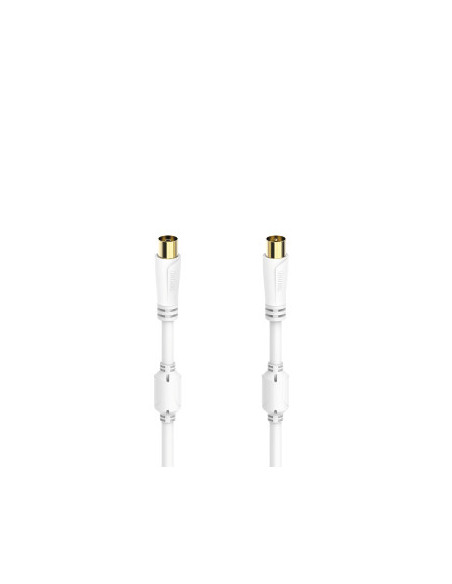 Hama 00205247 cable coaxial 3 m Blanco