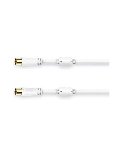 Hama 00205247 cable coaxial 3 m Blanco