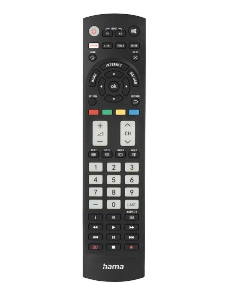 Hama 00221064 mando a distancia IR inalámbrico TV Botones