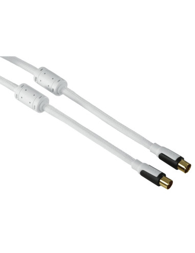 Hama 1.5m, 2xCoax cable coaxial 1,5 m Blanco