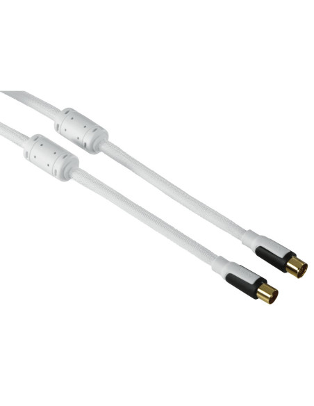 Hama 1.5m, 2xCoax cable coaxial 1,5 m Blanco
