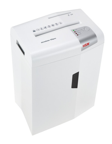 HSM X6pro triturador de papel Corte en partículas 58 dB 22 cm Plata, Blanco