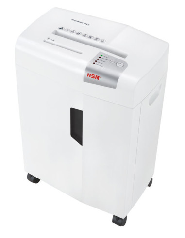 HSM X13 triturador de papel Corte en partículas 57 dB 4 mm Plata, Blanco
