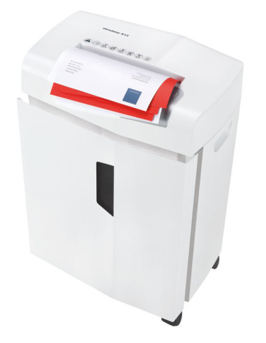 HSM X13 triturador de papel Corte en partículas 57 dB 4 mm Plata, Blanco