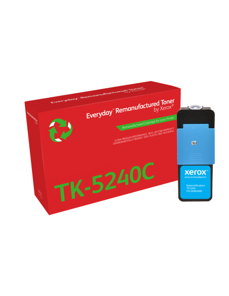 Tóner Everyday™ Cian remanufacturado de Xerox es compatible con Kyocera TK-5240C, Capacidad estándar