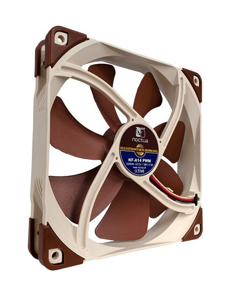 Noctua NF-A14 PWM sistema de refrigeración para ordenador Carcasa del ordenador Ventilador 14 cm Marrón