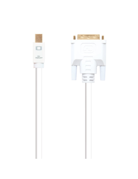 Nanocable Cable conversor Mini DP a DVI, Mini DP M - DVI M, Blanco, 5.0 M