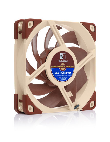 Noctua NF-A12X25 PWM sistema de refrigeración para ordenador Carcasa del ordenador Ventilador 12 cm Marrón