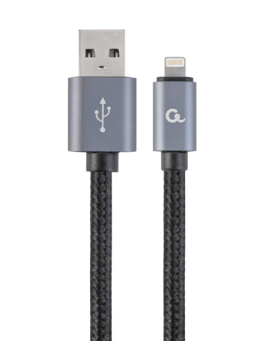 Gembird CCB-MUSB2B-AMLM-6 cable de teléfono móvil Negro 1,8 m USB A Lightning