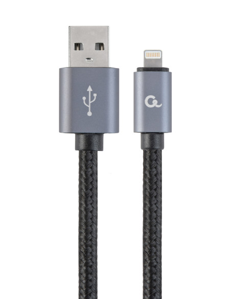 Gembird CCB-MUSB2B-AMLM-6 cable de teléfono móvil Negro 1,8 m USB A Lightning