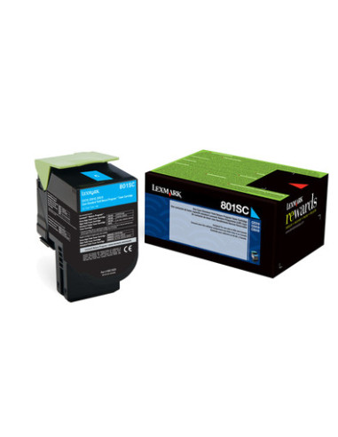 Lexmark 802SC cartucho de tóner 1 pieza(s) Original Cian