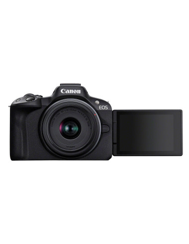 Canon EOS R50, Black + RF-S 18-45mm F4.5-6.3 IS STM Kit MILC 24,2 MP CMOS 6000 x 4000 Pixeles Negro