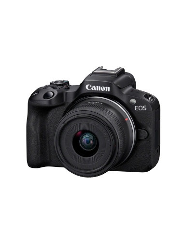 Canon EOS R50, Black + RF-S 18-45mm F4.5-6.3 IS STM Kit MILC 24,2 MP CMOS 6000 x 4000 Pixeles Negro