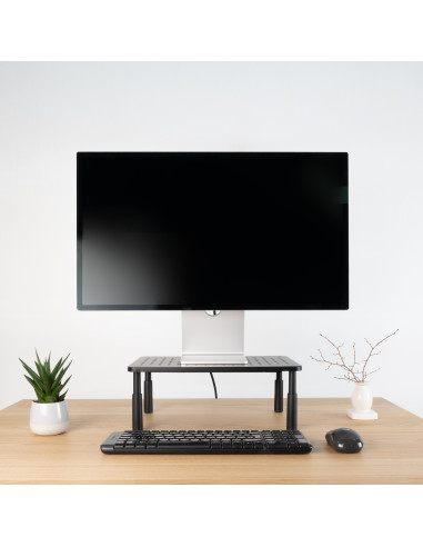 TooQ Soporte Elevador Multiusos para Monitor Portátil, Negro
