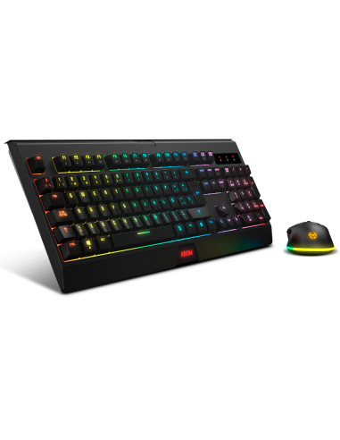 Krom KABALA teclado Ratón incluido Juego RF inalámbrico QWERTY Español Negro