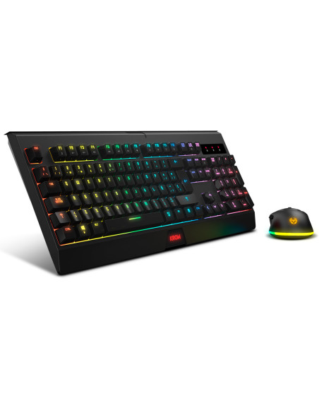 Krom KABALA teclado Ratón incluido Juego RF inalámbrico QWERTY Español Negro