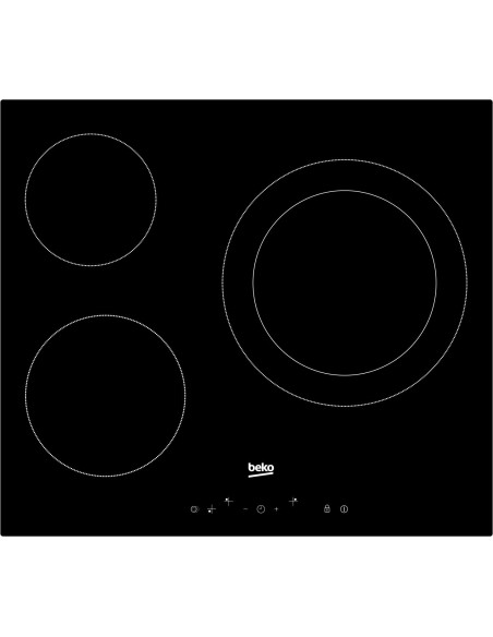Beko HIC63402T hobs Negro Integrado Cerámico 3 zona(s)