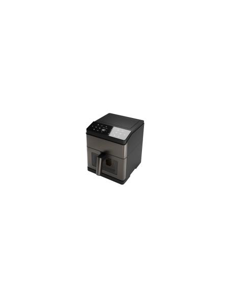 Aiwa KUMADAI Sencillo 8 L 1800 W Freidora de aire caliente Negro, Acero inoxidable