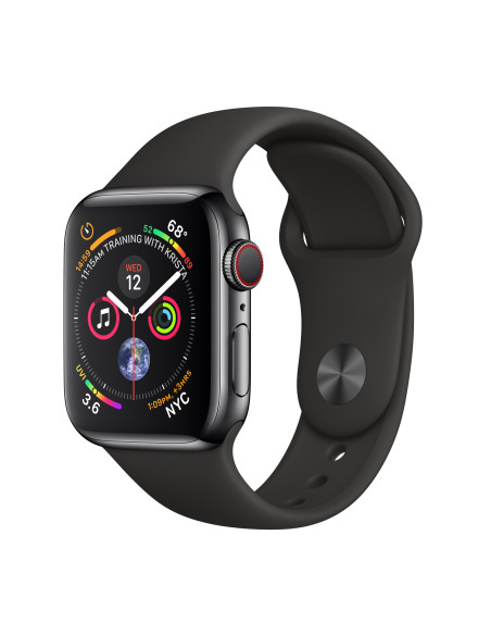 Apple Watch Series 4 OLED 40 mm Digital 324 x 394 Pixeles Pantalla táctil 4G Negro Wifi GPS (satélite)
