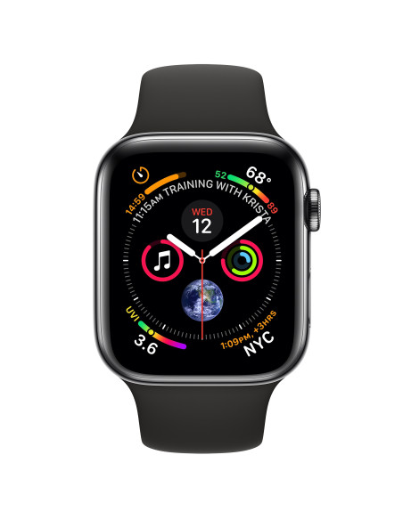 Apple Watch Series 4 OLED 40 mm Digital 324 x 394 Pixeles Pantalla táctil 4G Negro Wifi GPS (satélite)