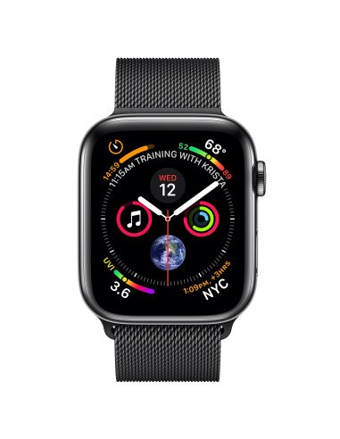 Apple Watch Series 4 OLED 40 mm Digital 324 x 394 Pixeles Pantalla táctil 4G Negro Wifi GPS (satélite)