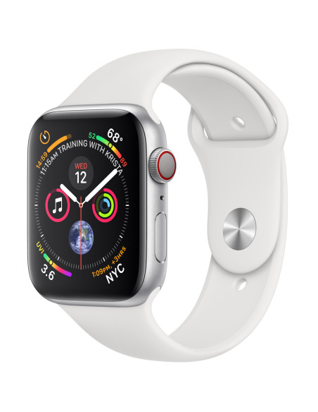 Apple Watch Series 4 OLED 44 mm Digital 368 x 448 Pixeles Pantalla táctil 4G Plata Wifi GPS (satélite)