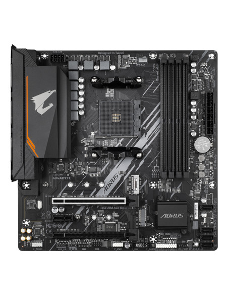 GIGABYTE B550M AORUS ELITE Placa base - Procesadores AMD Ryzen 5000, VRM de 5+3 fases, hasta 4733 MHz DDR4, 1xPCIe 4.0 + 1xPCIe