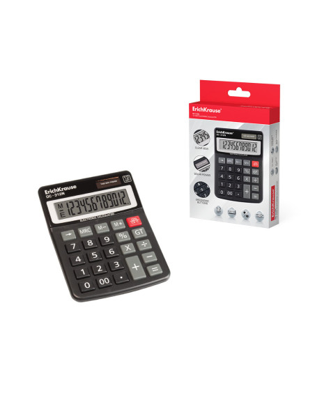 ErichKrause DC-312N calculadora Escritorio Calculadora básica Negro