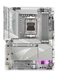 GIGABYTE X870 AORUS ELITE WIFI7 ICE Placa Base - Compatible con CPUs AMD Ryzen 9000, 16+2+2 fases VRM digital, hasta 8200MHz 2
