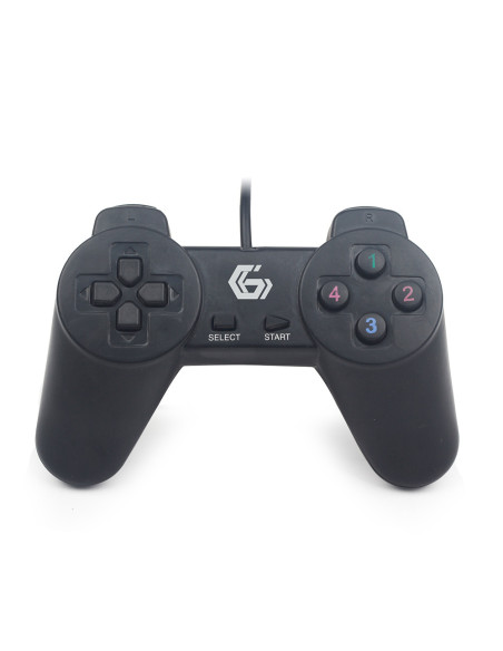 Gembird JPD-UB2-01 mando y volante Negro USB 2.0 Gamepad PC