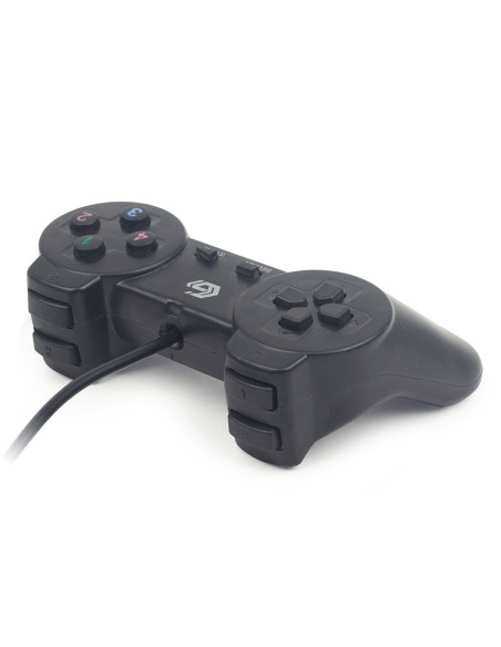 Gembird JPD-UB2-01 mando y volante Negro USB 2.0 Gamepad PC