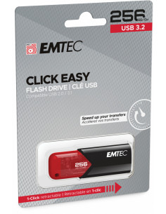 Emtec Click Easy unidad flash USB 256 GB USB tipo A 3.2 Gen 1 (3.1 Gen 1) Negro, Rojo 2
