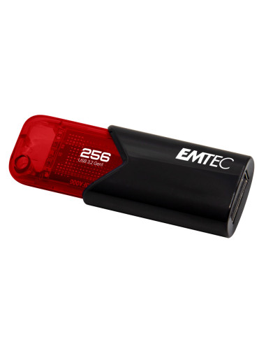 Emtec Click Easy unidad flash USB 256 GB USB tipo A 3.2 Gen 1 (3.1 Gen 1) Negro, Rojo