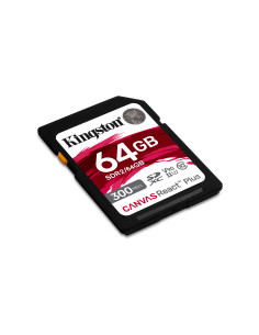 Kingston Technology 64GB Canvas React Plus SDXC UHS-II 300R 260W U3 V90 for Full HD 4K 8K 2