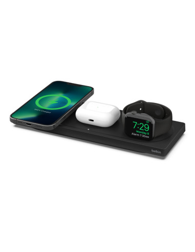 Belkin BOOST↑CHARGE PRO Auriculares, Smartphone, Reloj inteligente Negro Cargador inalámbrico Carga rápida Interior