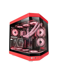 Mars Gaming MC-3T, Caja Gaming Custom ATX, Triple Ventana Cristal Templado Continuo, Soporte Refrigeración Líquida Completo, 2
