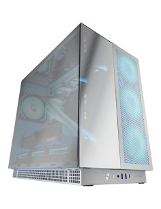 Mars Gaming MC-NOVA3, Caja Gaming Custom XXL E-ATX, Tripe Cristal Cromado Continuo Sin Marco, Soporte Completo Refrigeración
