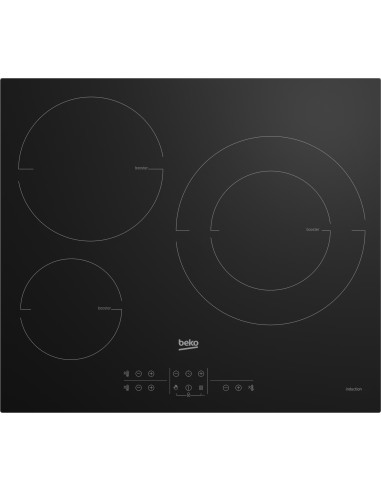 Beko HIIS63206M hobs Negro Integrado 58 cm Con placa de inducción 3 zona(s)
