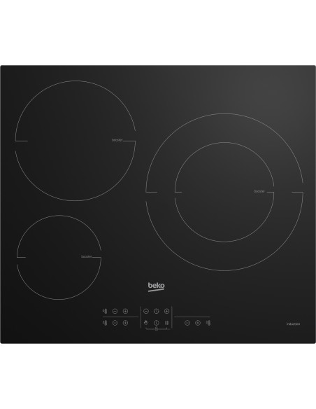 Beko HIIS63206M hobs Negro Integrado 58 cm Con placa de inducción 3 zona(s)