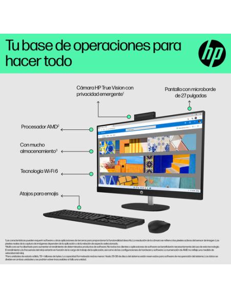 HP 27-cr0026ns AMD Ryzen™ 3 7320U 68,6 cm (27") 1920 x 1080 Pixeles PC todo en uno 8 GB LPDDR5-SDRAM 512 GB SSD Windows 11 Home 