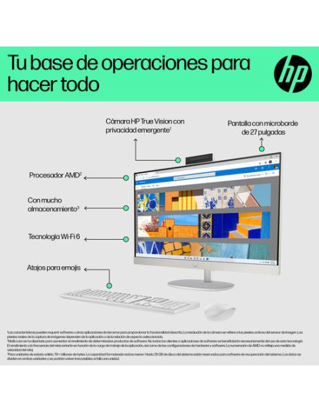 HP 27-cr0029ns AMD Ryzen™ 5 7520U 68,6 cm (27") 1920 x 1080 Pixeles PC todo en uno 16 GB LPDDR5-SDRAM 512 GB SSD Windows 11 Home
