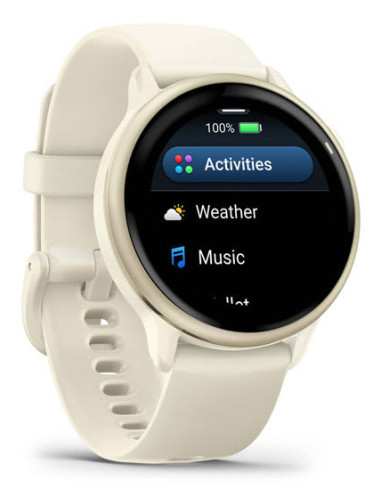 Garmin vívoactive 6 3,05 cm (1.2") AMOLED 42 mm Digital 390 x 390 Pixeles Pantalla táctil Blanco Wifi GPS (satélite)